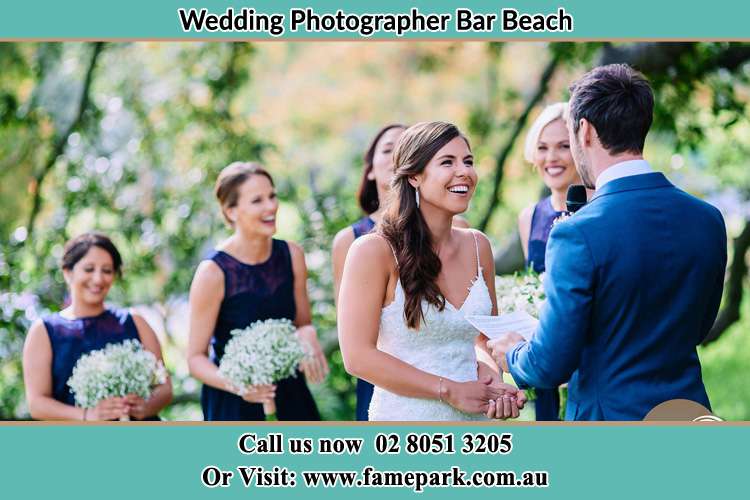 Photo of the Groom testify love to his Bride Bar Beach NSW 2300